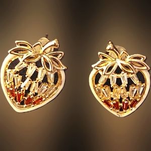 Strawberry crystal earrings